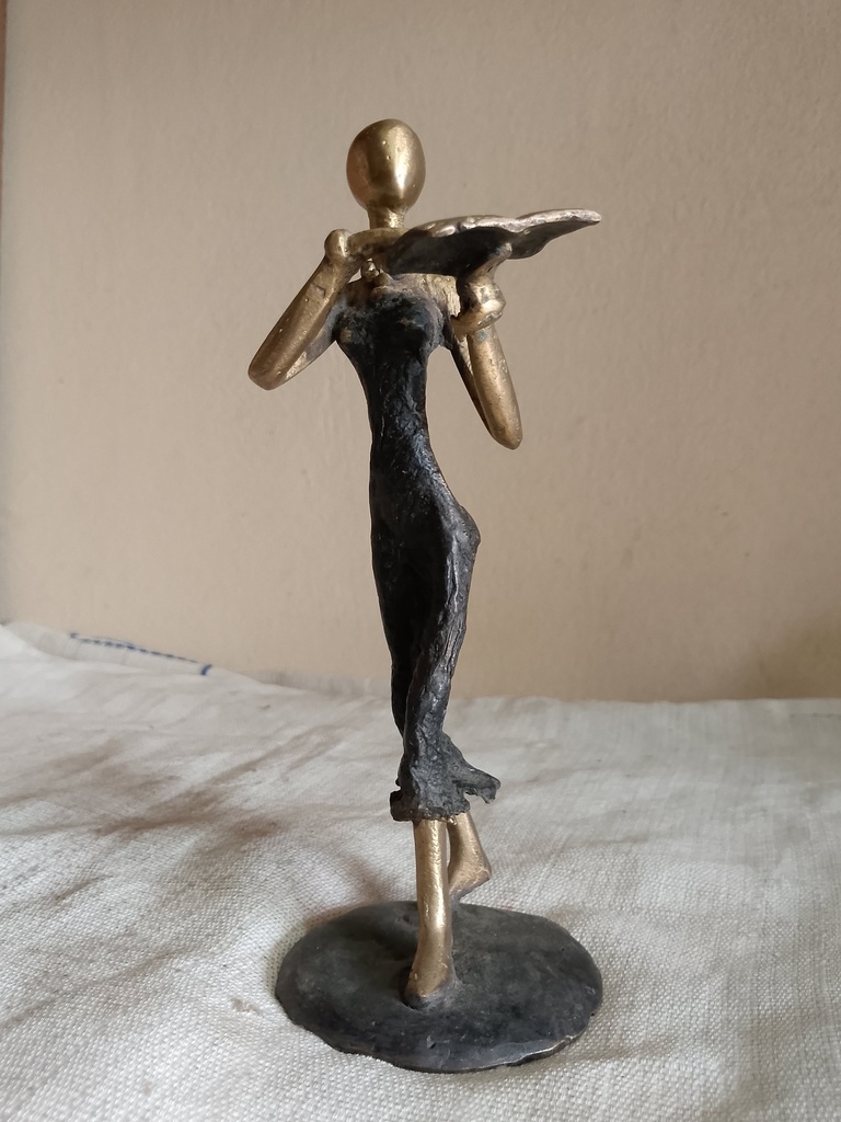 Statuette Lectrice en Bronze