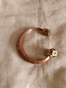 Bracelet en Cuivre Martelé, Charme Rustique