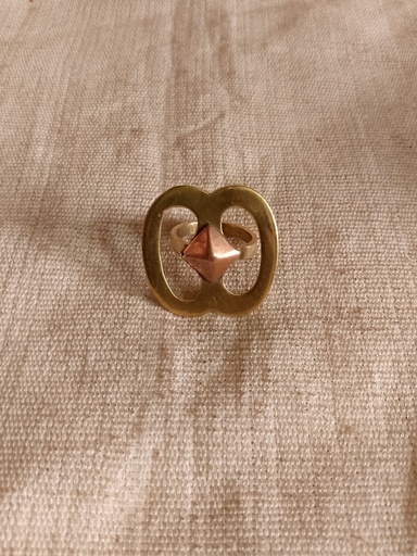 Bague en bronze et cuivre | Harmonie Dorée