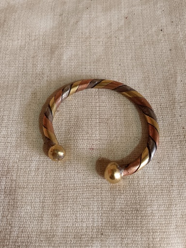 Bracelet Équilibre Protecteur en Bronze et Cuivre